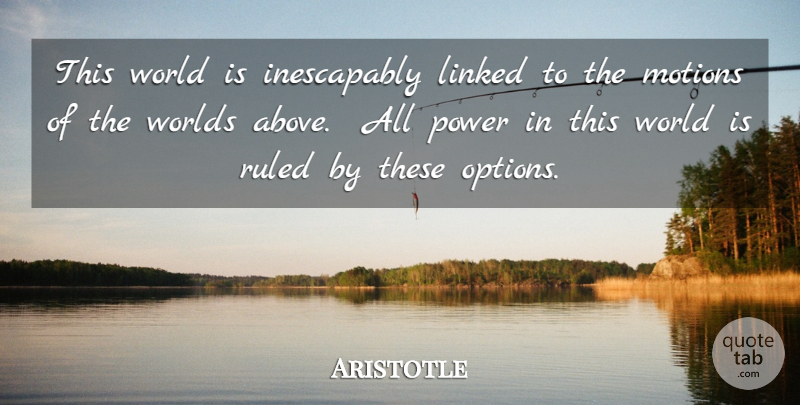Aristotle Quote About Astrology, World, This World: This World Is Inescapably Linked...