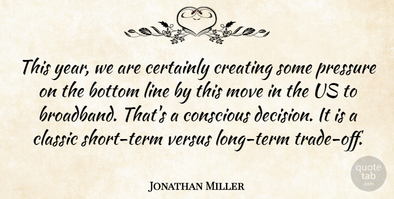 Jonathan Miller Quote About Bottom, Certainly, Classic, Conscious, Creating: This Year We Are Certainly...