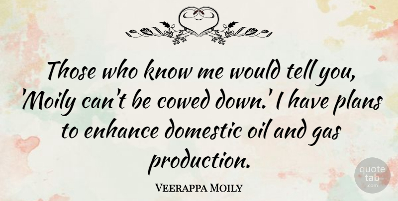 Veerappa Moily Quote About Oil, Gas, Plans: Those Who Know Me Would...
