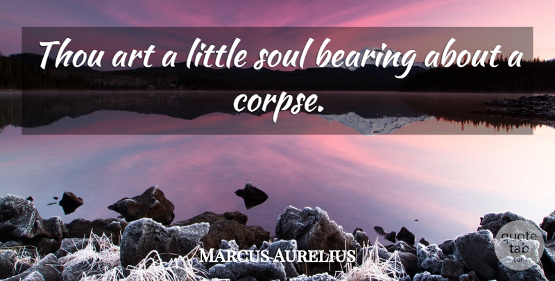 Marcus Aurelius Quote About Art, Soul, Littles: Thou Art A Little Soul...