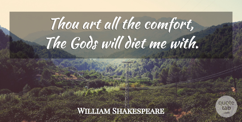 William Shakespeare Quote About Art, Memorable, Comfort: Thou Art All The Comfort...