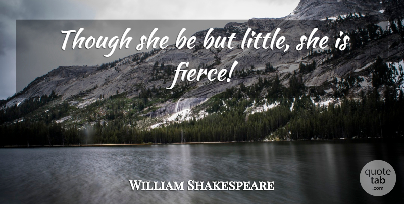 William Shakespeare Quote About Tattoo, Fitness, Zebras: Though She Be But Little...