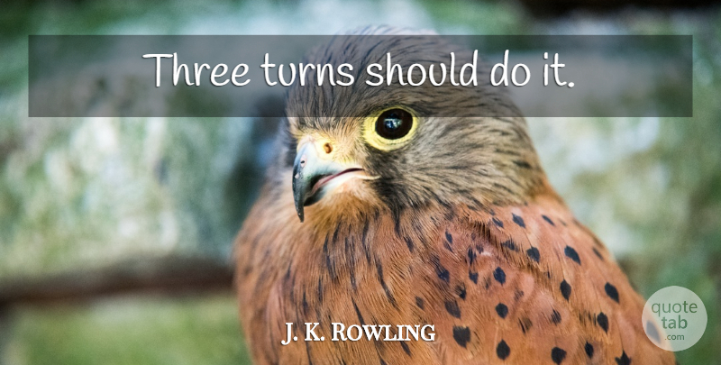 J. K. Rowling Quote About Three, Hermione, Should: Three Turns Should Do It...