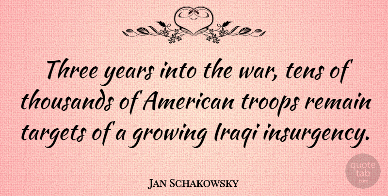 Jan Schakowsky Quote About War, Years, Target: Three Years Into The War...