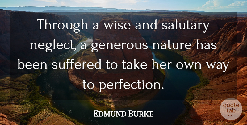 Edmund Burke Quote About Generous, Nature, Suffered, Wise: Through A Wise And Salutary...