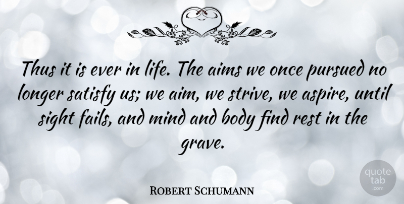 Robert Schumann Quote About Sight, Mind, Body: Thus It Is Ever In...