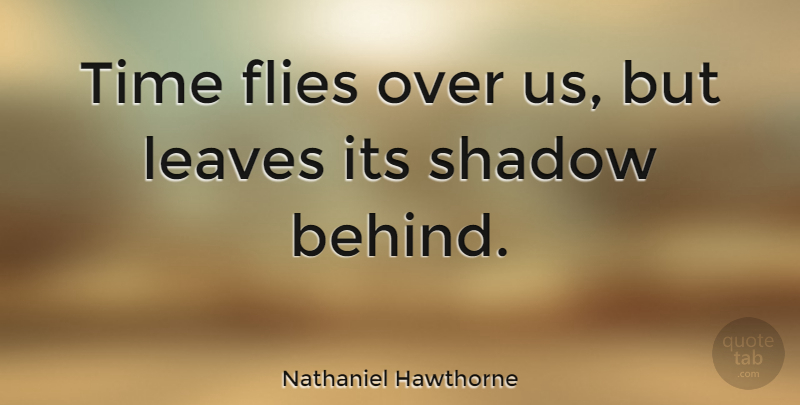 Nathaniel Hawthorne: Time flies over us, but leaves its shadow behind ...