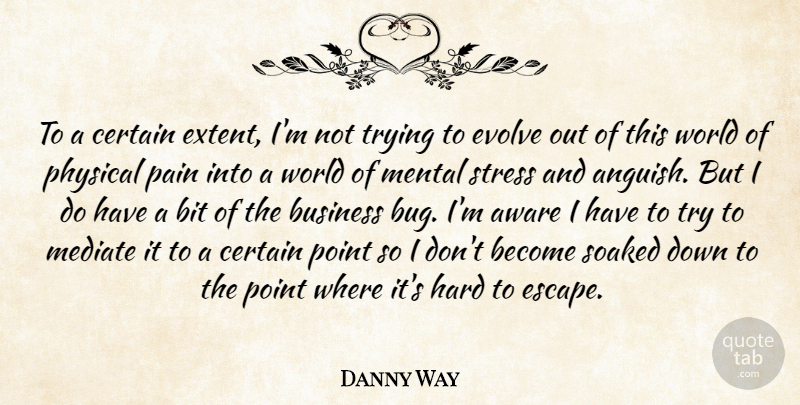 Danny Way Quote About Aware, Bit, Business, Certain, Evolve: To A Certain Extent Im...