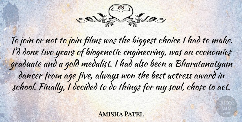 Amisha Patel Quote About Actress, Age, Award, Best, Biggest: To Join Or Not To...