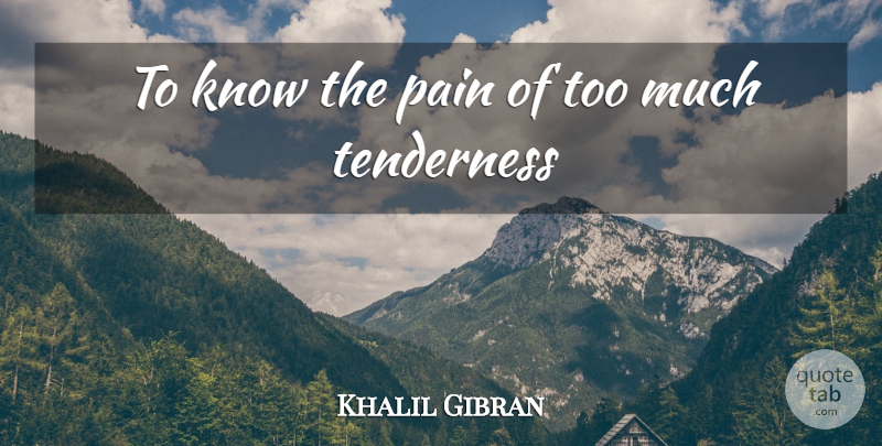 Khalil Gibran Quote About Valentines Day, Pain, Too Much: To Know The Pain Of...