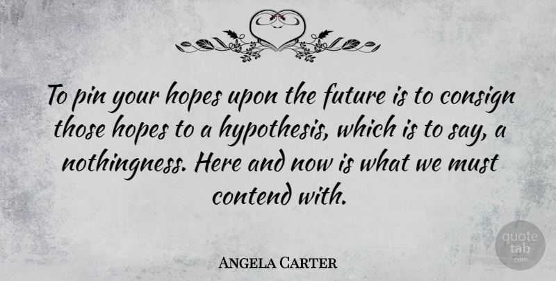 Angela Carter Quote About Literature, Pins, Hypothesis: To Pin Your Hopes Upon...