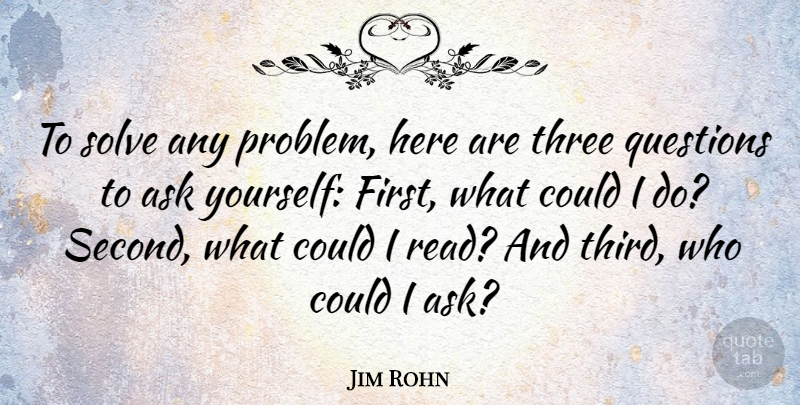 Jim Rohn Quote About Inspirational, Mistake, Learning: To Solve Any Problem Here...