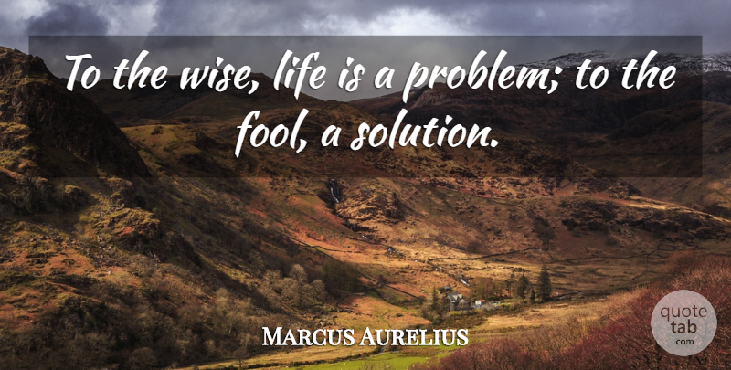 Marcus Aurelius Quote About Wise, Philosophical, Math: To The Wise Life Is...