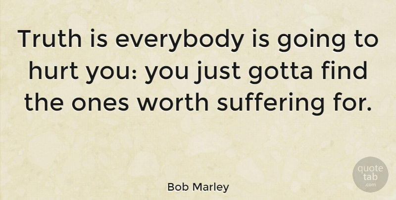 Bob Marley Quote About Love, Inspirational, Life: Truth Is Everybody Is Going...