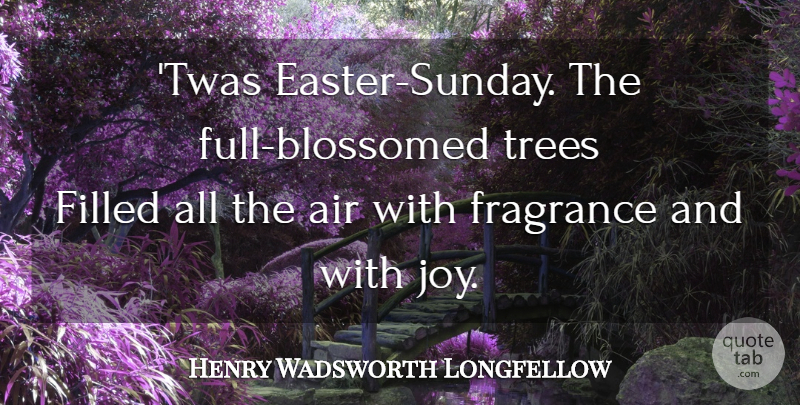 Henry Wadsworth Longfellow Quote About Easter, Sunday, Air: Twas Easter Sunday The Full...