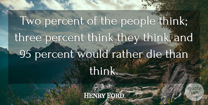 Henry Ford Quote About Thinking, Two, Interesting: Two Percent Of The People...