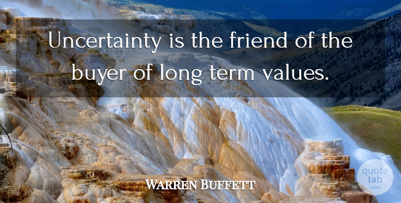 Warren Buffett Quote About Long, Buyers, Term: Uncertainty Is The Friend Of...