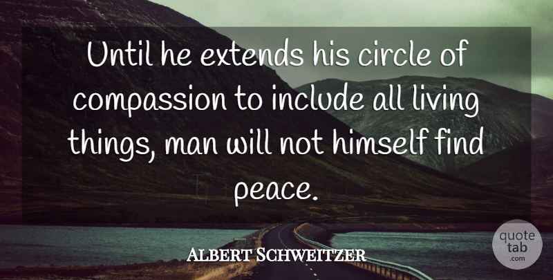 Albert Schweitzer Quote About Love, Life, Nature: Until He Extends His Circle...