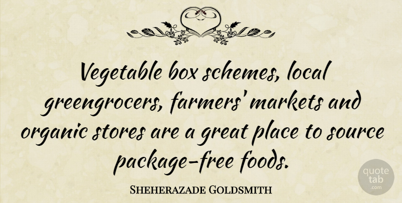 Sheherazade Goldsmith Quote About Vegetables, Free Food, Source: Vegetable Box Schemes Local Greengrocers...