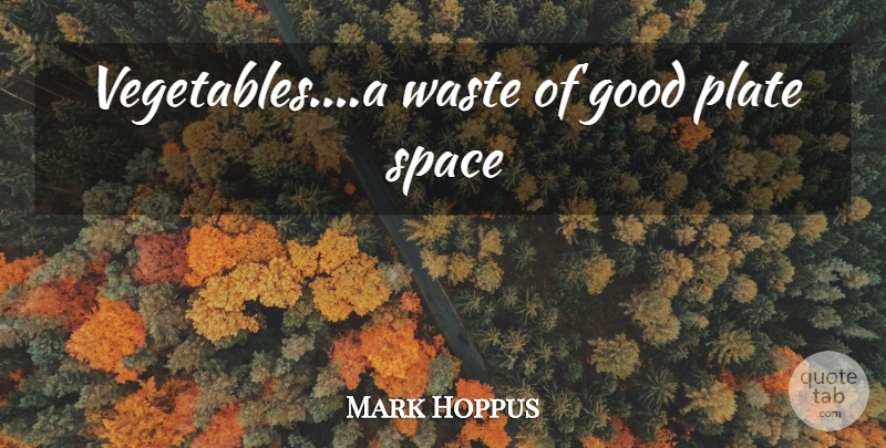 Mark Hoppus Quote About Space, Vegetables, Waste: Vegetablesa Waste Of Good Plate...