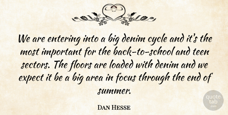Dan Hesse Quote About Area, Cycle, Entering, Expect, Floors: We Are Entering Into A...