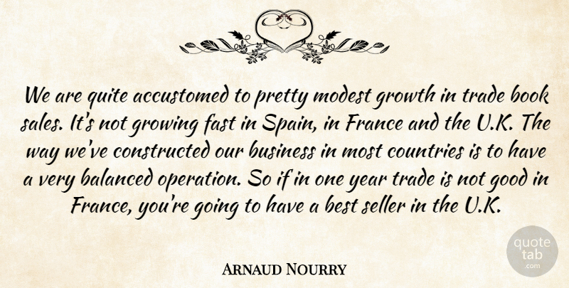 Arnaud Nourry Quote About Accustomed, Balanced, Best, Book, Business: We Are Quite Accustomed To...