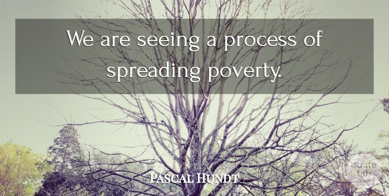Pascal Hundt Quote About Process, Seeing, Spreading: We Are Seeing A Process...
