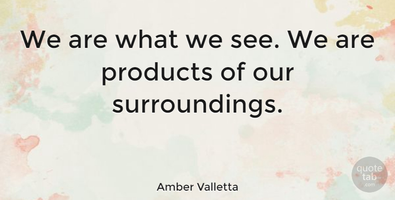 Amber Valletta Quote About Surroundings, Products: We Are What We See...