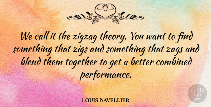 Louis Navellier Quote About Combined: We Call It The Zigzag...