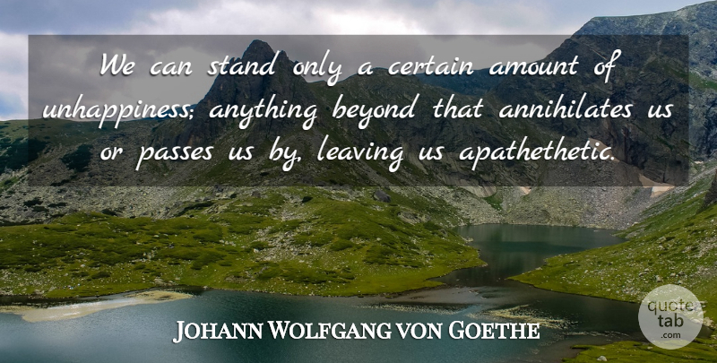 Johann Wolfgang von Goethe Quote About Art, Philosophy, History: We Can Stand Only A...