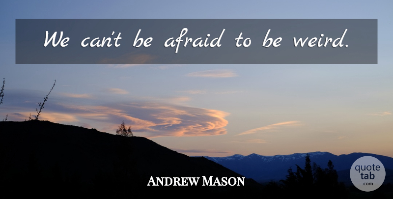 Andrew Mason Quote About Business, Entrepreneurship: We Cant Be Afraid To...