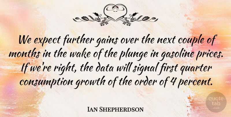 Ian Shepherdson Quote About Couple, Data, Expect, Further, Gains: We Expect Further Gains Over...