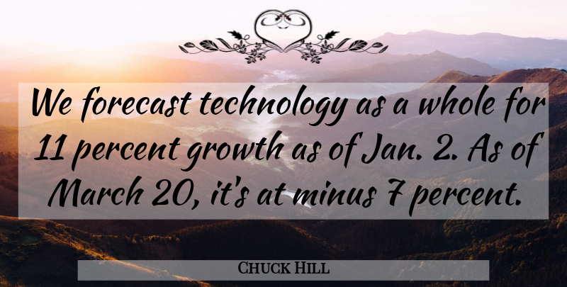 Chuck Hill Quote About Forecast, Growth, March, Minus, Percent: We Forecast Technology As A...