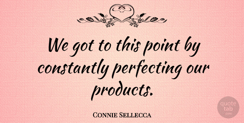 Connie Sellecca Quote About Products: We Got To This Point...