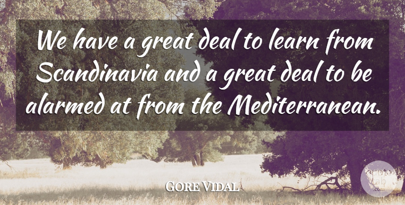 Gore Vidal Quote About Scandinavia, Deals: We Have A Great Deal...