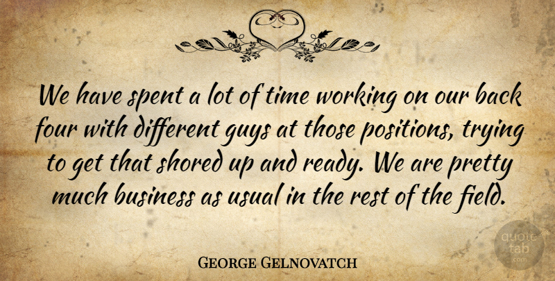 George Gelnovatch Quote About Business, Four, Guys, Rest, Spent: We Have Spent A Lot...