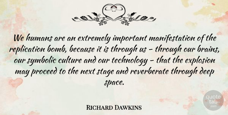 Richard Dawkins Quote About Technology, Space, Brain: We Humans Are An Extremely...