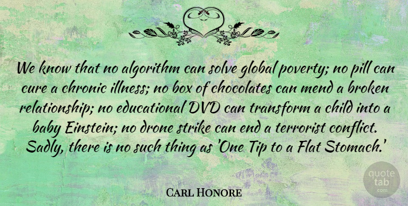 Carl Honore Quote About Algorithm, Box, Broken, Child, Chocolates: We Know That No Algorithm...