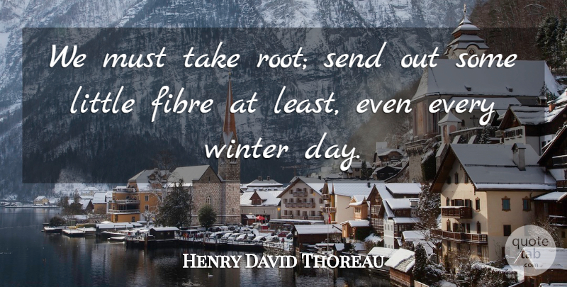 Henry David Thoreau Quote About Winter, Roots, Littles: We Must Take Root Send...