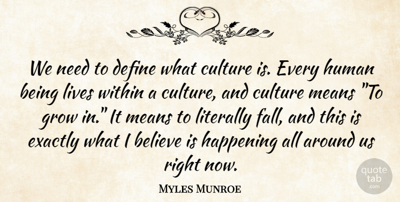 Myles Munroe Quote About Fall, Believe, Mean: We Need To Define What...