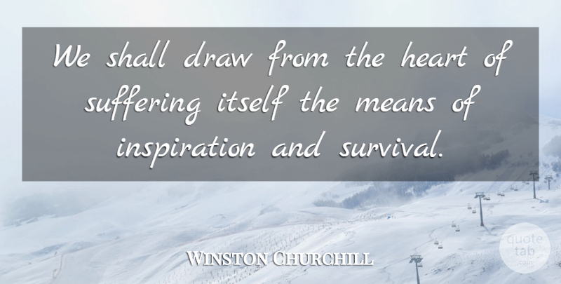 Winston Churchill Quote About Inspirational, Kindness, Cancer: We Shall Draw From The...