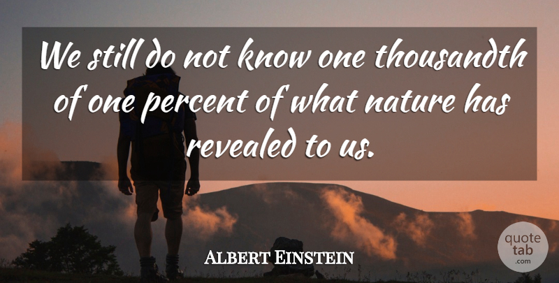 Albert Einstein Quote About Nature, Imagination, Environment: We Still Do Not Know...