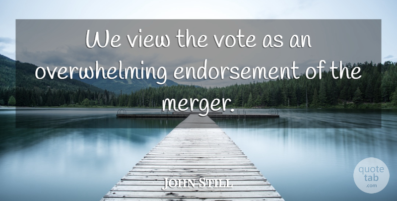 John Still Quote About View, Vote: We View The Vote As...