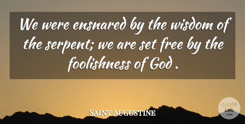 Saint Augustine Quote About Serpent, Foolishness: We Were Ensnared By The...