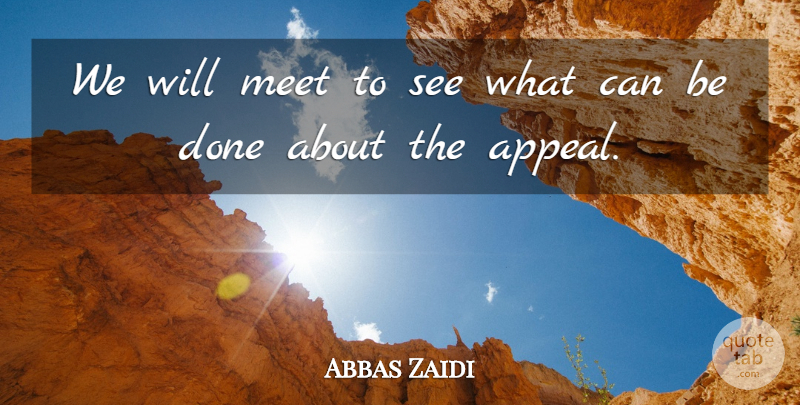 Abbas Zaidi Quote About Meet: We Will Meet To See...