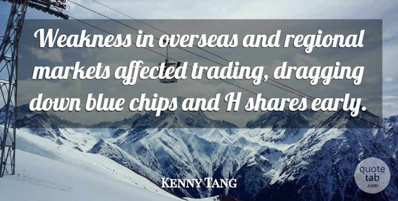 Kenny Tang Quote About Affected, Blue, Chips, Dragging, Markets: Weakness In Overseas And Regional...