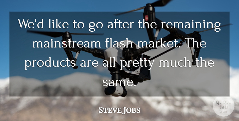 Steve Jobs Quote About Flash, Mainstream, Products, Remaining: Wed Like To Go After...