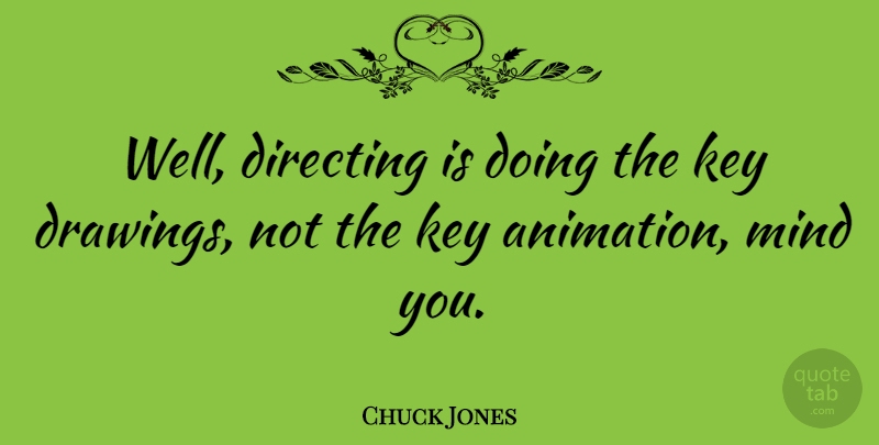 Chuck Jones Quote About Drawing, Keys, Mind: Well Directing Is Doing The...
