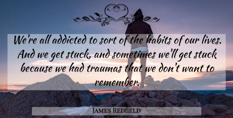 James Redfield Quote About Addicted, Sort: Were All Addicted To Sort...