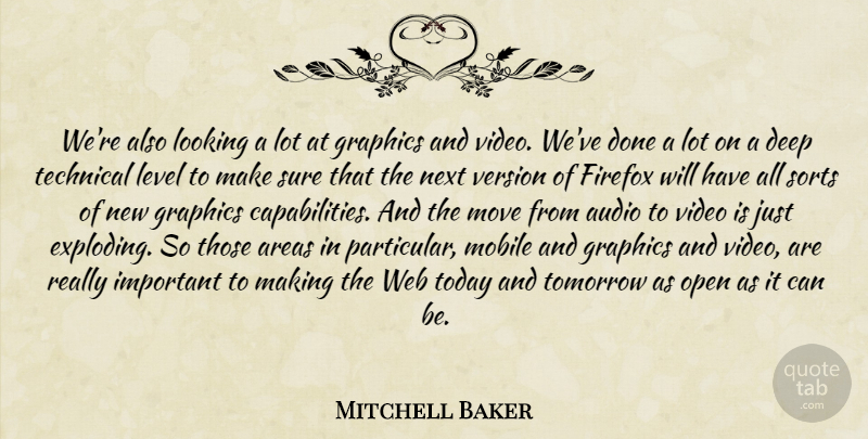 Mitchell Baker Quote About Moving, Important, Done: Were Also Looking A Lot...